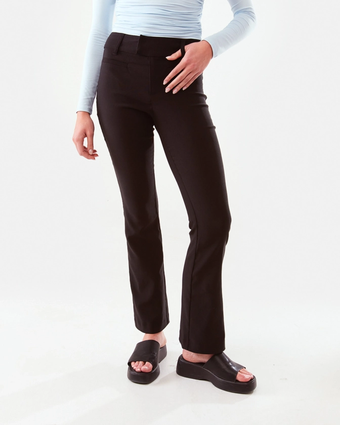 Mid Rise Flare Pants