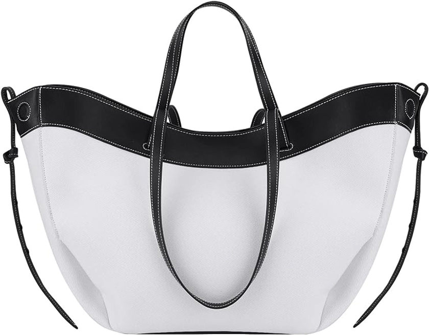 TIAASTAP Tote Bag umělá kůže kabelka dámská velká Shopper taška elegantní taška přes rameno velká taška přes rameno tašky s uchy Shopper Bag Handbags taška taška na nákupy cestování, Černé sponky : Amazon.de: Móda