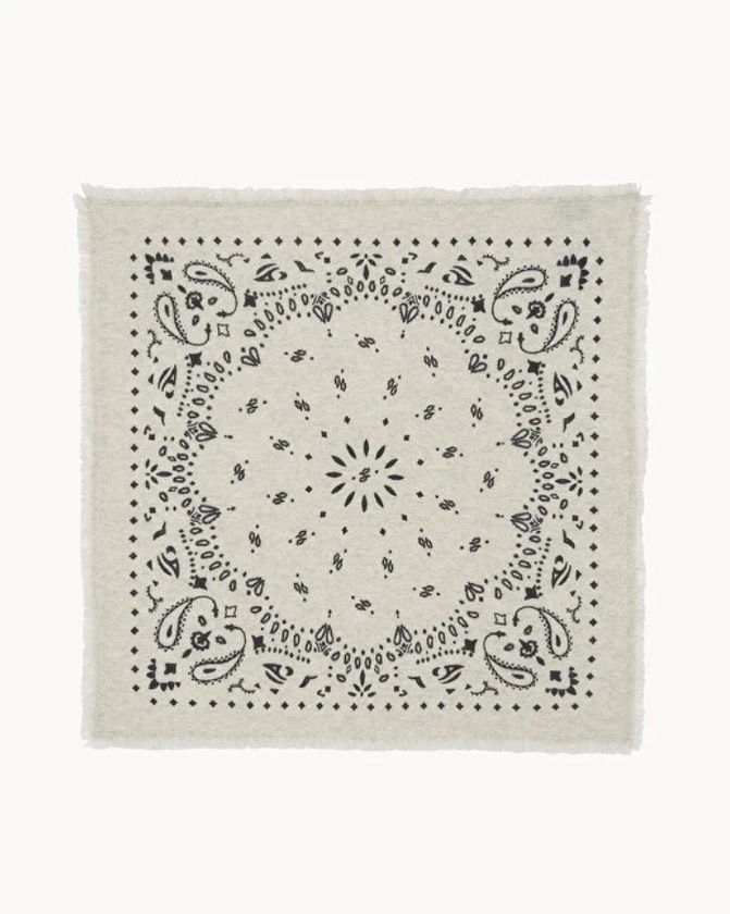 Petit Bandana Cachemire, 2 fils Avoine | Bandana Hachi | Kujten Cachemire