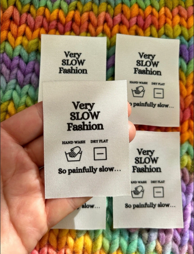 Woven Craft Handmade Clothing Care Instructions Labels very Slow Fashion - Etsy UK