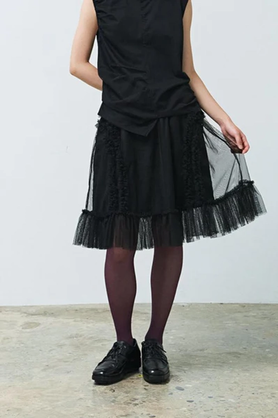 BANDING RUFFLE SHA SKIRT BLACK – APOC STORE