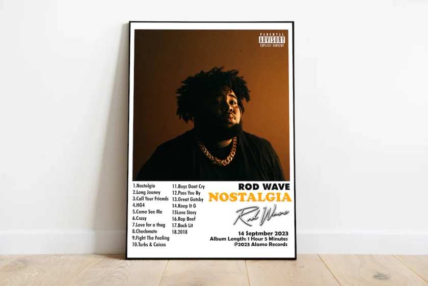 Rod Wave Nostalgia Album Poster / Album Cover Poster / Music Gift / Music Wall Decor / Album Art - Etsy