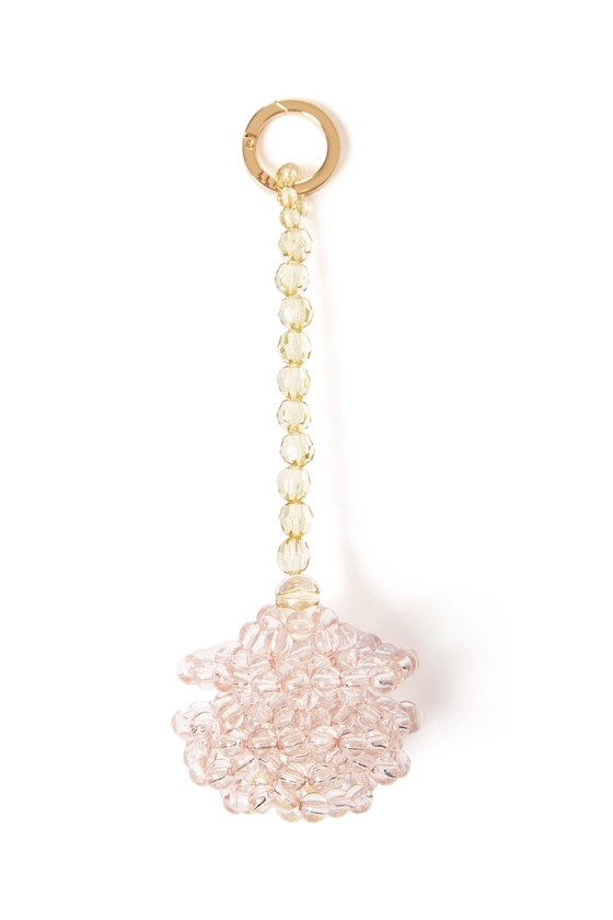 0711 - Pink Rose-Shaped Keychain - Keychains