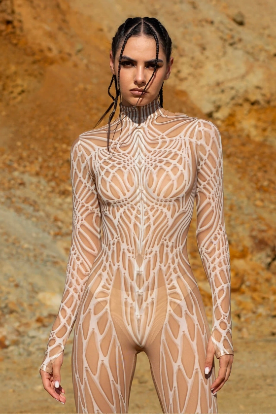 Light Bone Mesh Costume – BADINKA