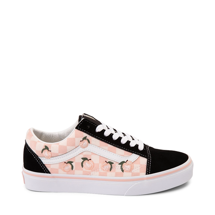 Vans Old Skool Checkerboard Peaches Skate Shoe - Black / Pink