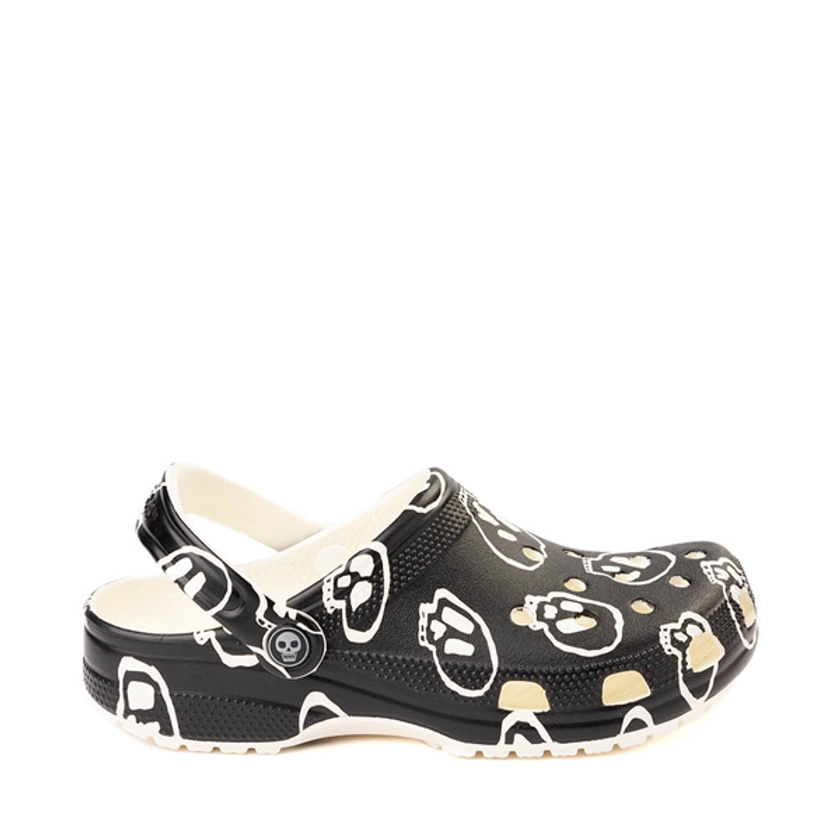 Crocs Classic Glow-In-The-Dark Skull Clog - Black