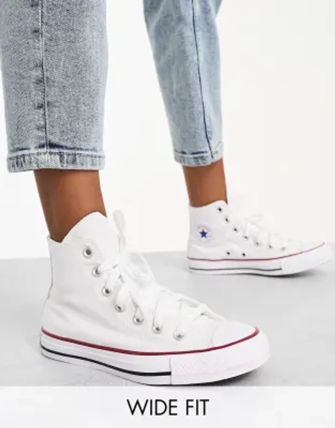 Converse Chuck Taylor All Star Hi Wide Fit sneakers in white