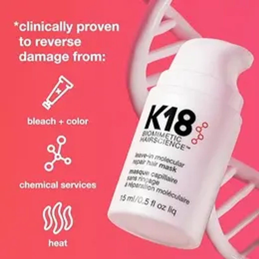 K18 Biomimetic Hairscience Leave-In Molecular Repair Hair Mask 15ml