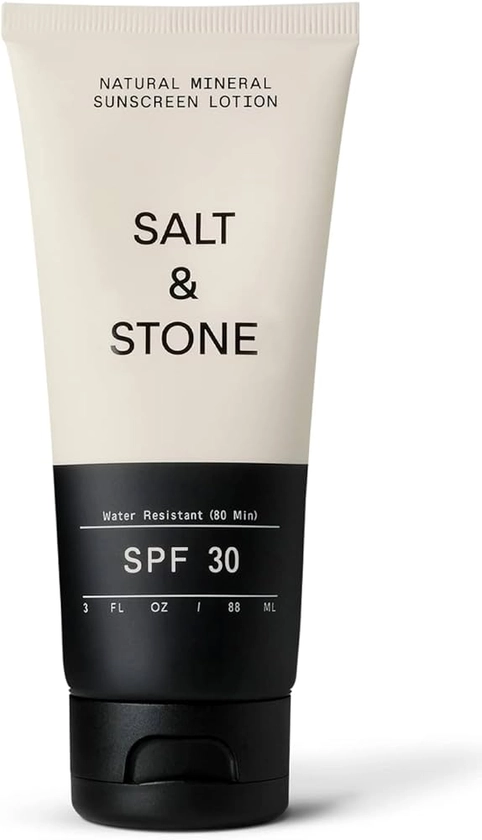 Amazon.com: SALT & STONE SPF 30 Natural Mineral Sunscreen Lotion | Made with Non-Nano Zinc Oxide | Broad Spectrum Sun Protection | Water Resistant & Reef Safe | Cruelty-Free & Vegan (3 fl oz) : Beauty & Personal Care