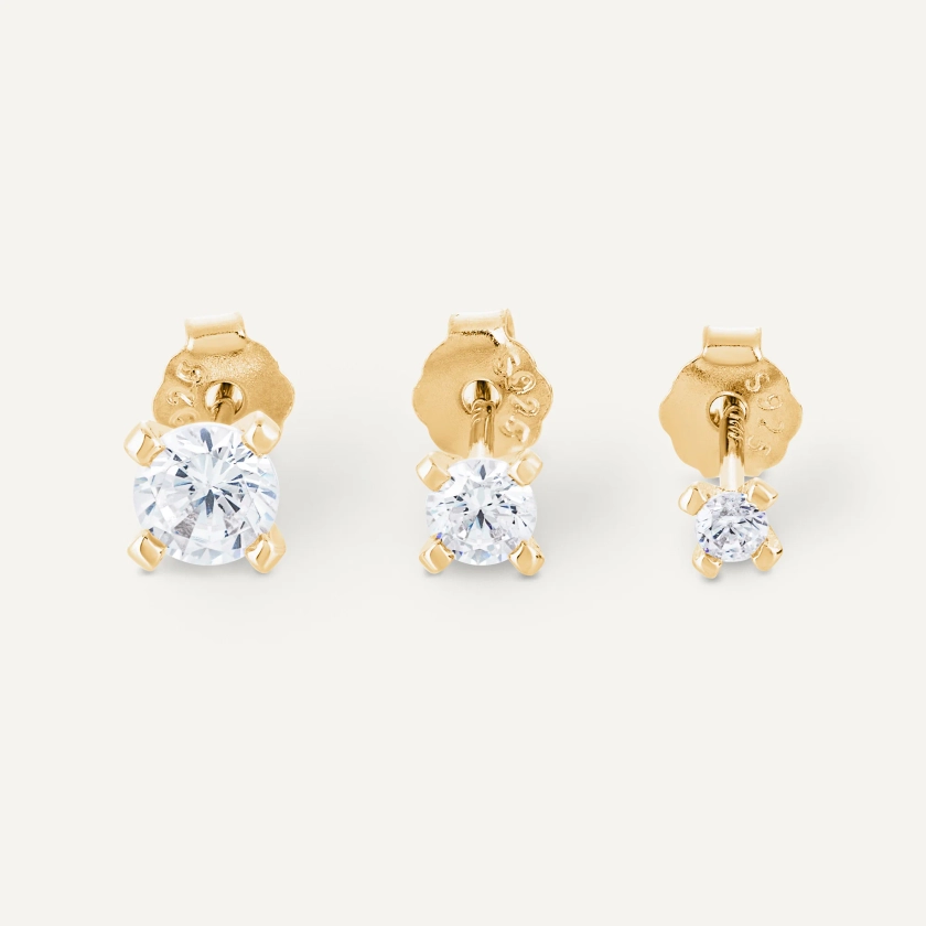 Three Golden zirconium chips USHUAIA | Pohesia