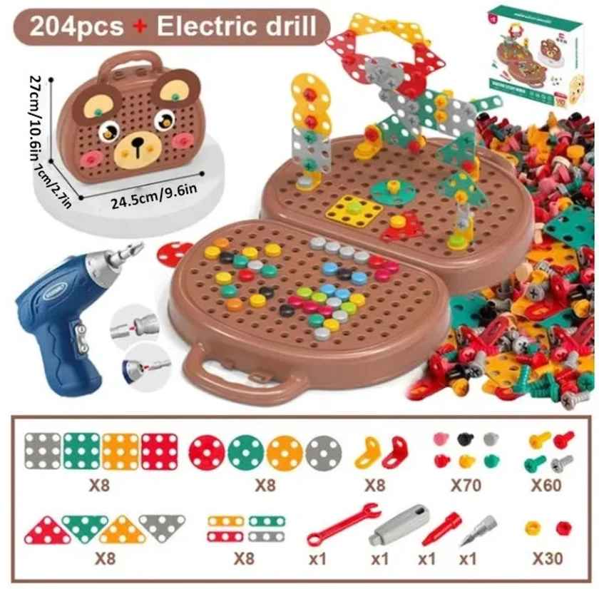🔥Last Day 70% OFF🔥-Magic Montessori Play Toolbox - Bear / With Electric Drill / 🔥🔥Buy 2 Get 20% Off & Free Shipping