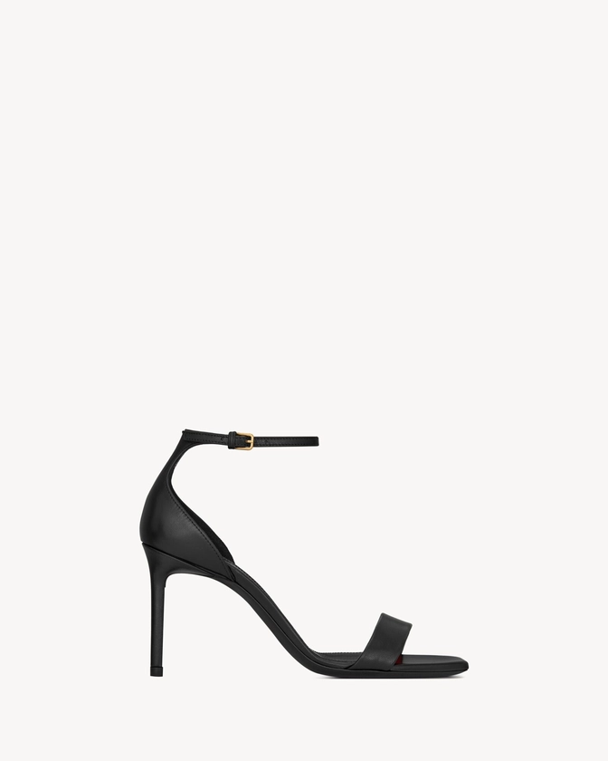 amber sandals in leather | Saint Laurent | YSL.com
