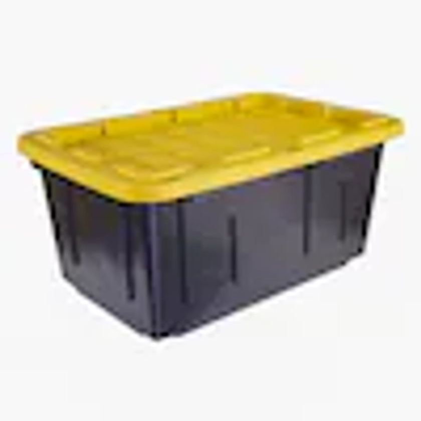 Project Source Commander Large 27-Gallon s (108-Quart) Black Heavy Duty Tote with Standard Snap Lid Lowes.com