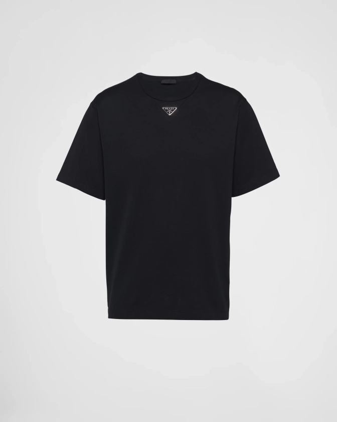 T-shirt En Coton Bleu | PRADA