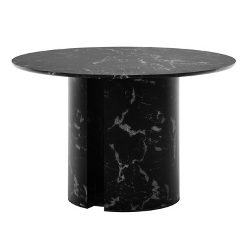Nydia 120cm Round Dining Table - Black