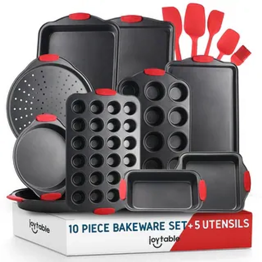 JoyTable Bakeware Set - Nonstick Bakeware Set With Silicone Handles & Utensils | Overstock.com Shopping - The Best Deals on Metal Bakeware | 39276721