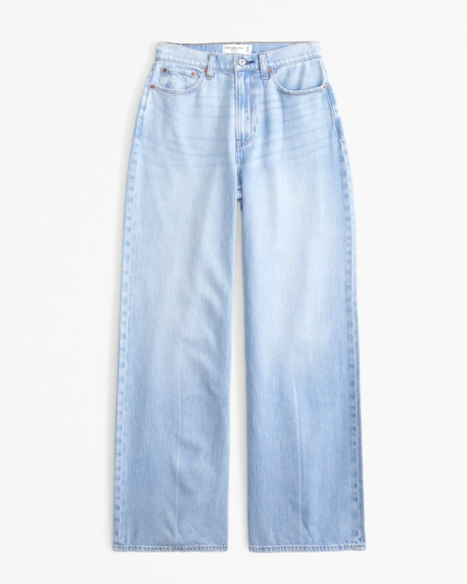 Dames Curve Love jeans met wijde pijpen en hoge taille | Dames Broeken | Abercrombie.com