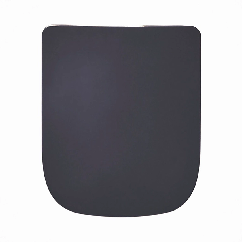 RTS Anthracite V20 Square Top Fix Slow Close Quick Release Toilet Seat | DIY at B&Q