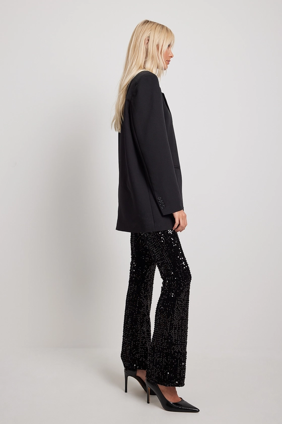 Pantalon fendu à sequins