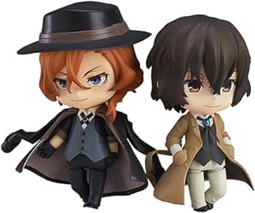 Nakahara Chuuya Figures 2pcs Dazai Osamu Anime Figure PVC Movable Interchangeable Face Anime Action Figurine