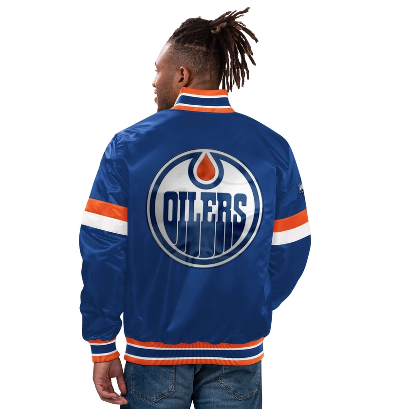 Edmonton Oilers Home Game NHL Varsity Satin Jacke