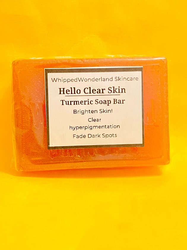 Hello Clear Skin - Turmeric Face soap bar; Hyperpigmentation, Acne, Sc