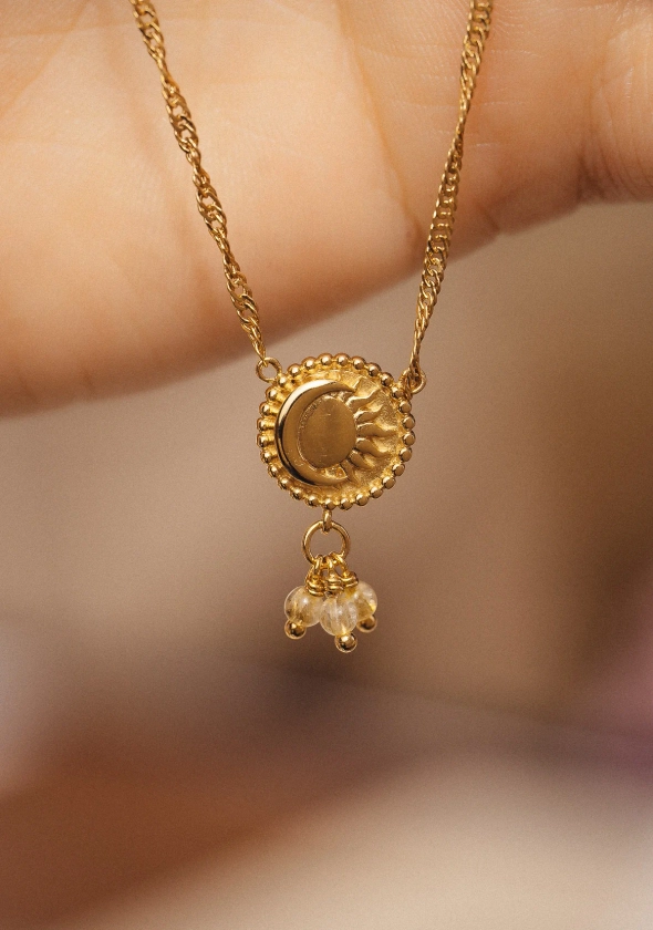 Collier Citrine - Harmonie Solaire et Lunaire