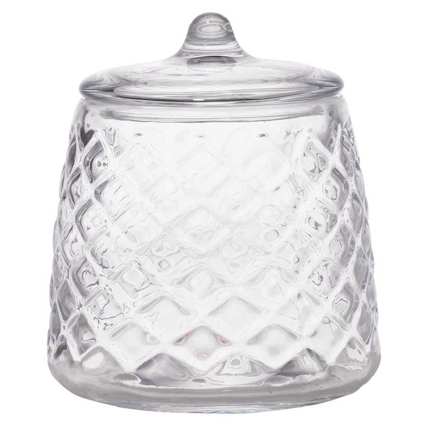 Pot à coton verre transparent Ø10xH12cm | GIFI