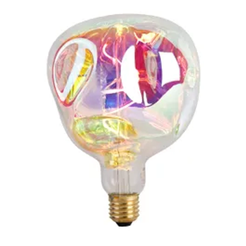 E27 dimbare LED lamp G125 regenboog 4W 200 lm 1800K