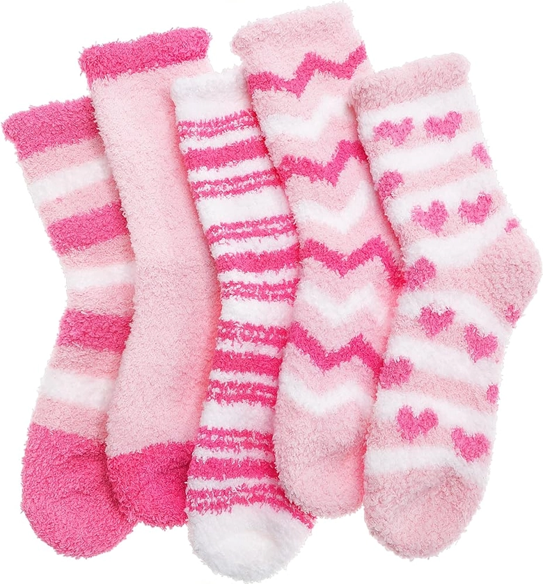 Anlisim Womens Fuzzy Socks Cozy Fluffy Winter Cabin Slipper Warm Fleece Soft Thick Comfy Socks