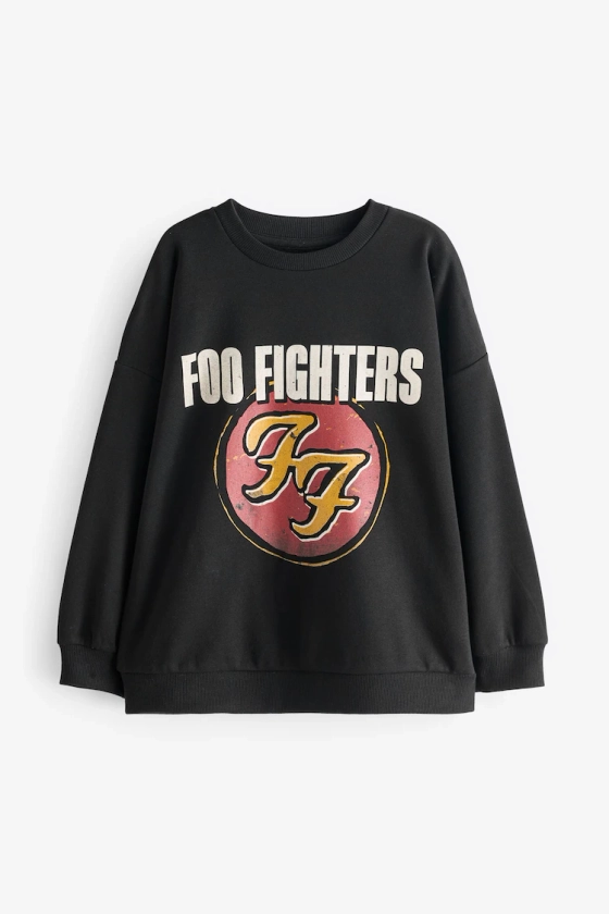 Buy Black Foo Fighters Crew Sweatshirt (3mths-7yrs) from the Next UK online shop