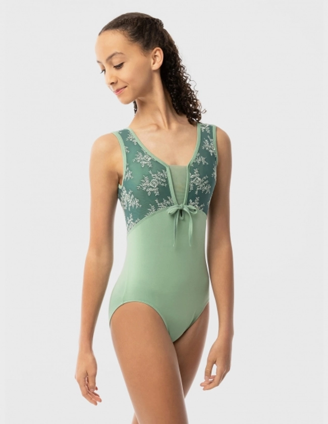 Suffolk Dance Darcy Tie Front Empire Tank Leotard Model 2524