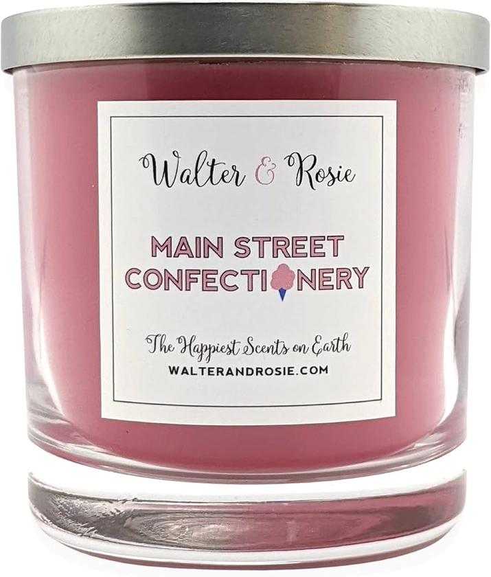 Walter & Rosie Candle Co. - Main Street Confectionery 11oz Scented Candle Inspired by Disney Scents - Smell Like Disney Resorts - The Happiest Scents on Earth - Soy Blend - Burns Up to 40 Hrs.