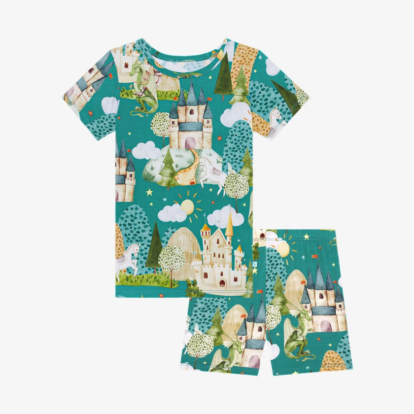 Dragons Green Toddler Short Sleeve Pajamas | Stirling
