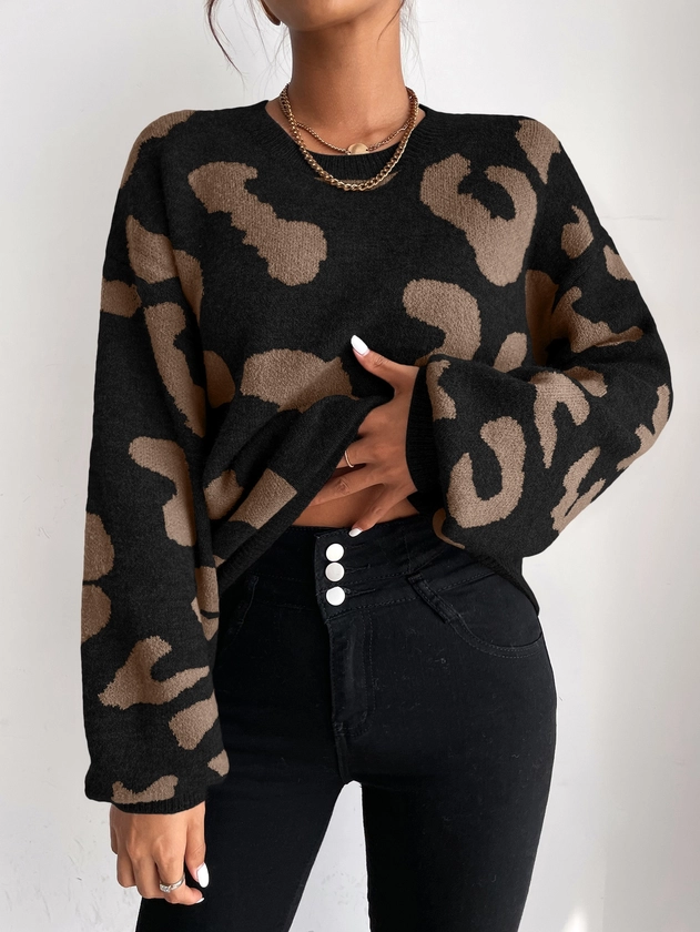 SHEIN Frenchy Drop Shoulder Fluffy Knit Jumper