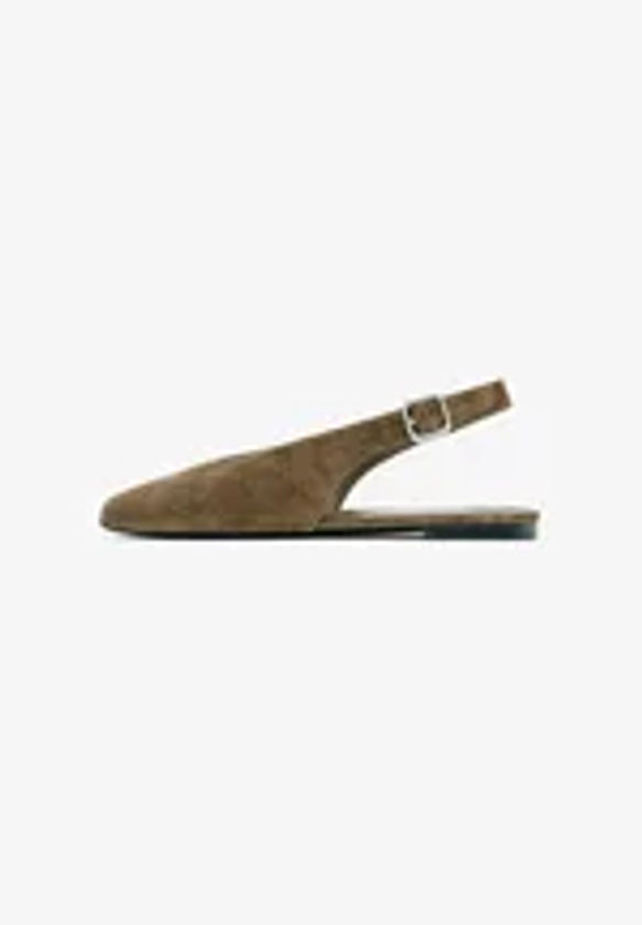 Massimo Dutti Ballerines - dark brown/marron foncé - ZALANDO.FR