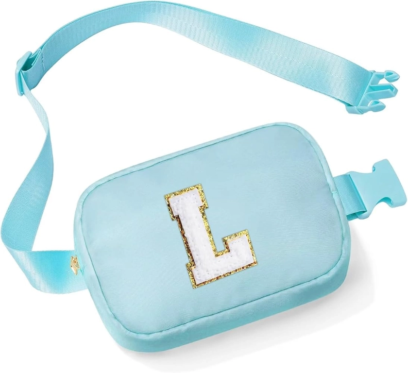 Graduation Gifts for Girls Teen Girls - Initial Crossbody Bag for Girls Teens Belt Bag Fanny Pack, Personalized Preppy Stuff Dance Gifts for Teen Girls Kids, Birthday Gifts for Girls