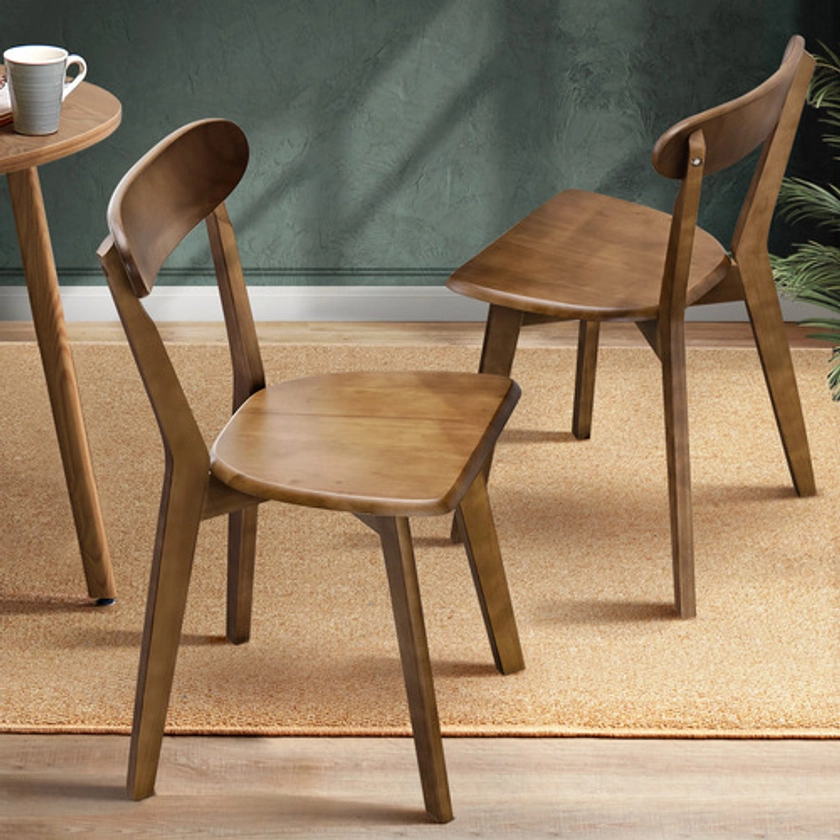 BraxtonHome Sonny Rubberwood Dining Chairs | Temple & Webster