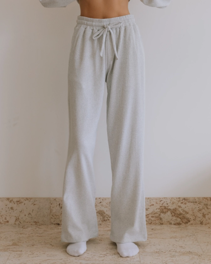 Thermal Resort Pants - Light Grey