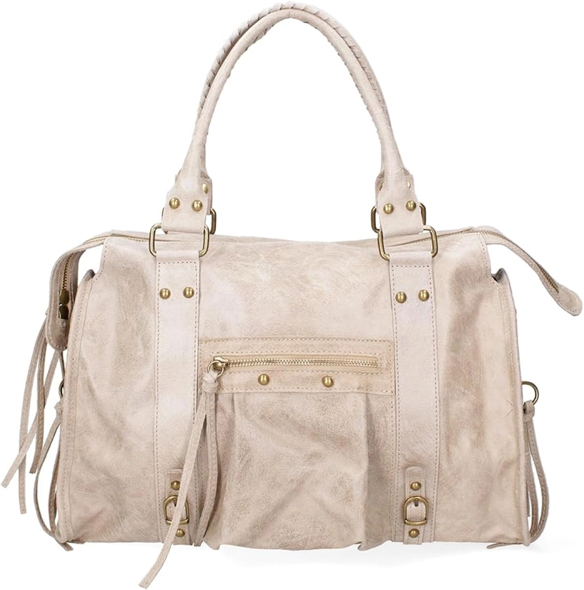 Gave Lux Sac porté épaule pour femme Produit artisanal. Matériau extérieur : cuir véritable. Produit fabriqué en Italie. GLX220609023FBG-PARENT. 41 x 28 x 13 cm.