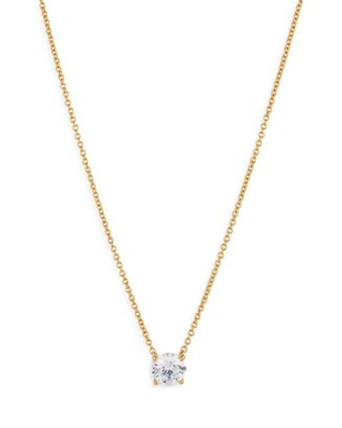 Nadri Modern Love Round Cut Solitaire Necklace, 16"-18" Jewelry & Accessories - Bloomingdale's