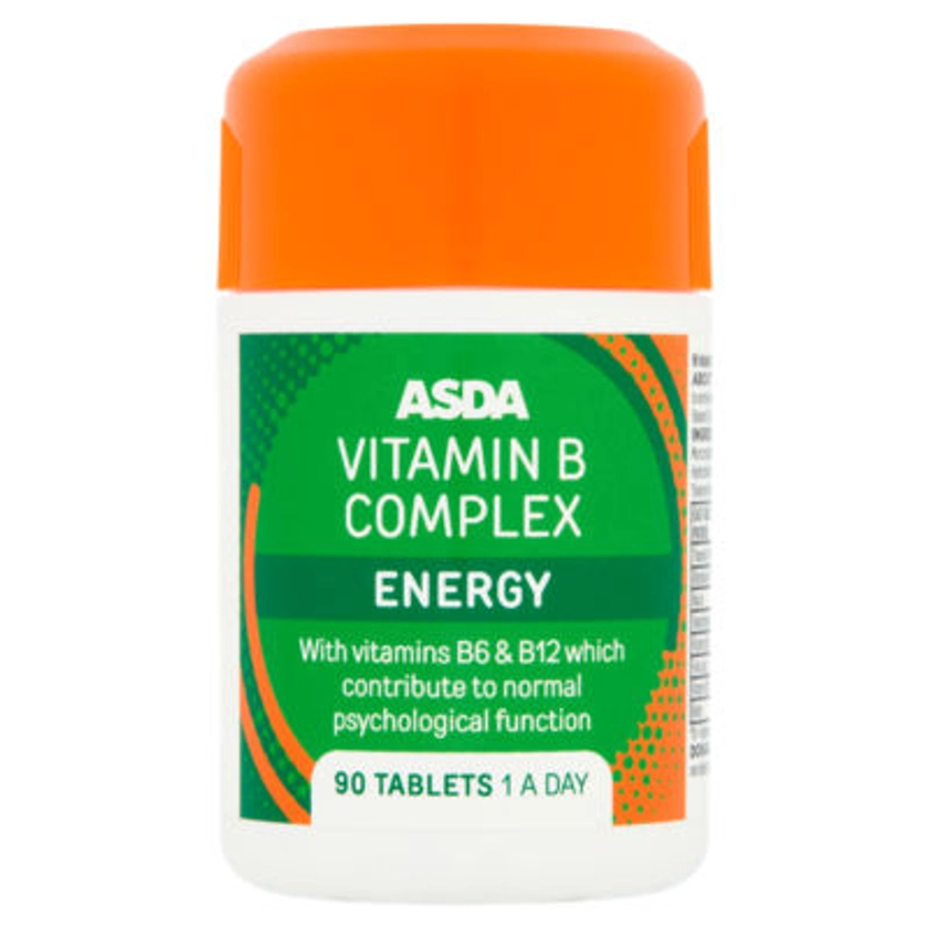 ASDA Vitamin B Complex Energy 90 Tablets 1 A Day - ASDA Groceries