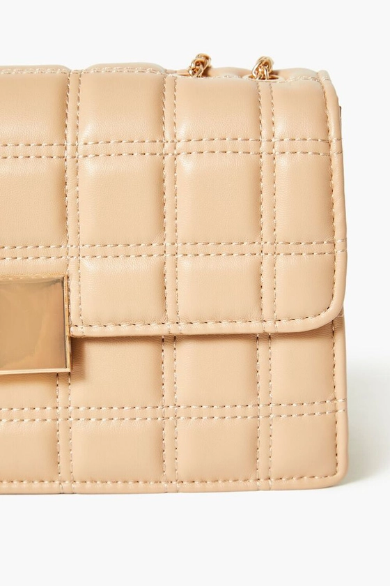 Quilted Faux Leather Shoulder Bag