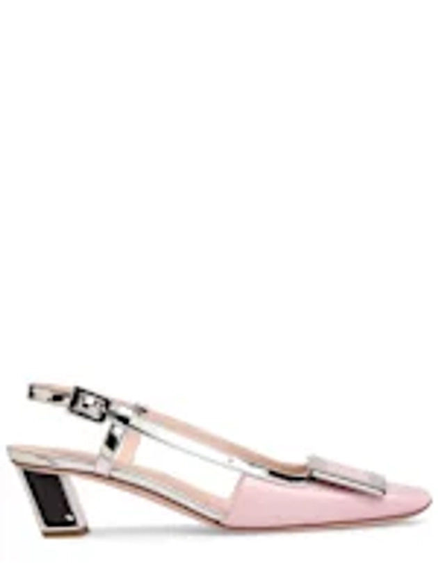 Escarpins en cuir verni belle vivier 45 mm - Roger Vivier - Femme  - Pink/Silver - 35.5 IT