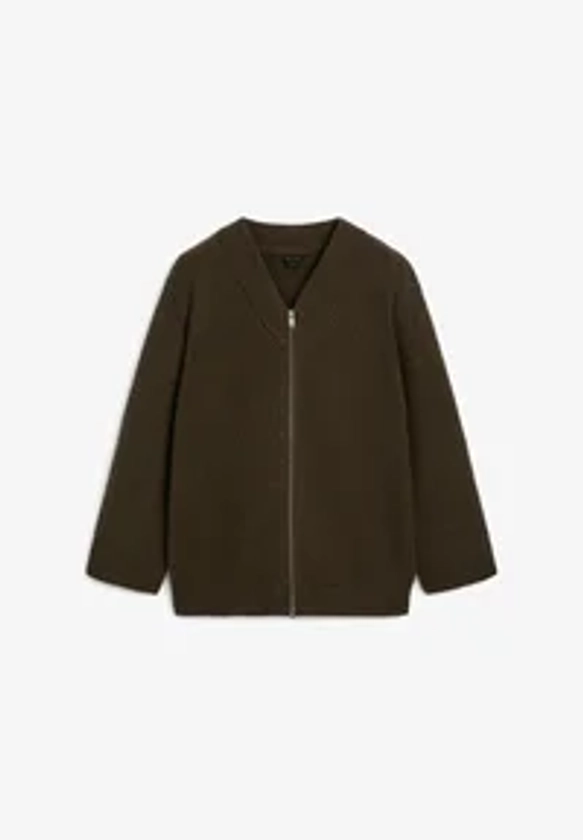 Massimo Dutti V-NECK - Gilet - brown/marron - ZALANDO.FR