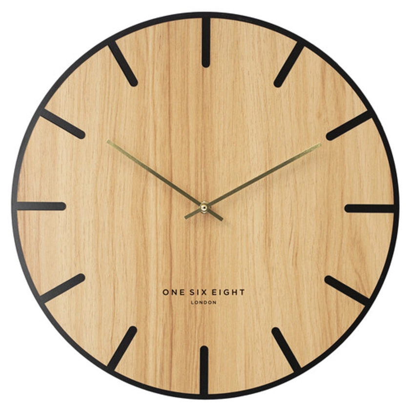 OneSixEightLondon Light Timber Oscar Silent Wall Clock | Temple & Webster