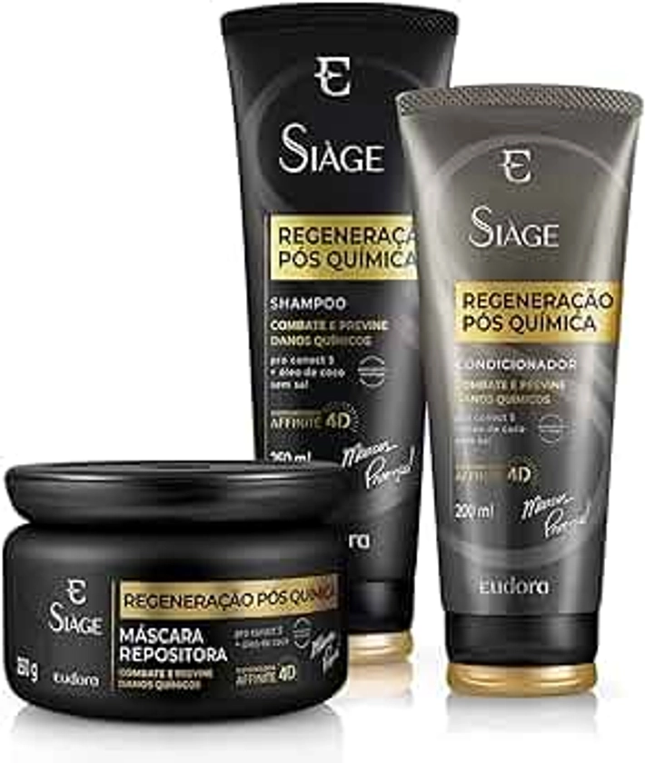 Eudora Kit Siàge Regeneração Pós Química Shampoo + | Amazon.com.br