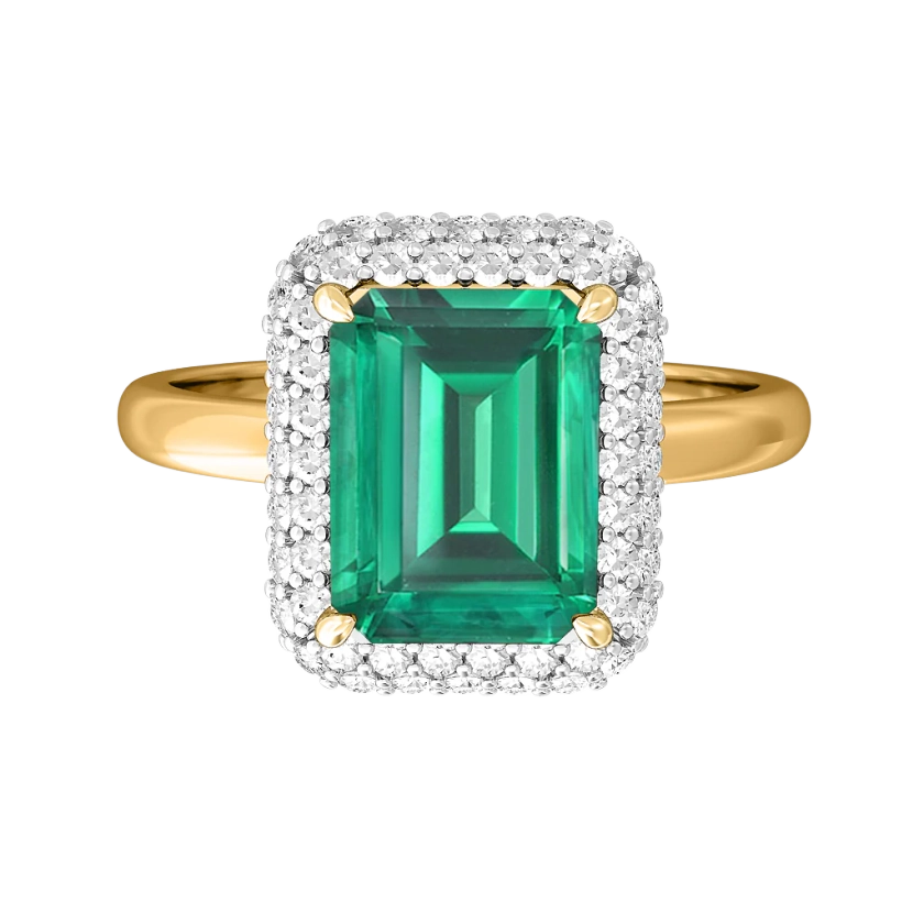 Vintage Emerald Emerald 18K Yellow Gold Original