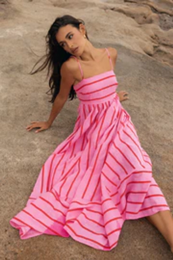 Pixie Maxi Dress - Pink Red