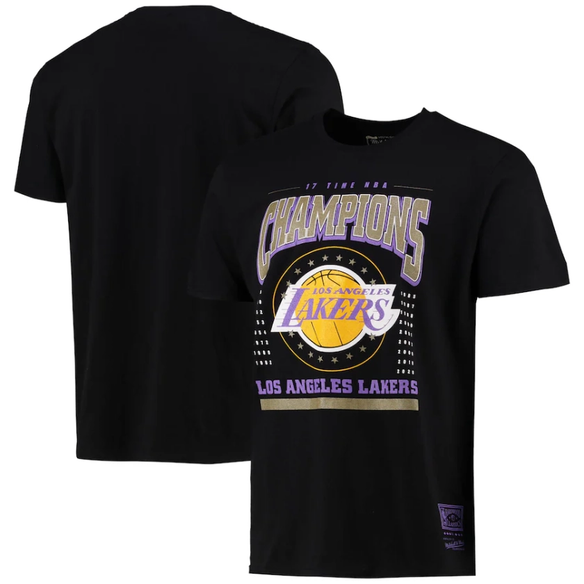 Los Angeles Lakers Champions Lakers T-Shirt By Mitchell & Ness - Black - Mens